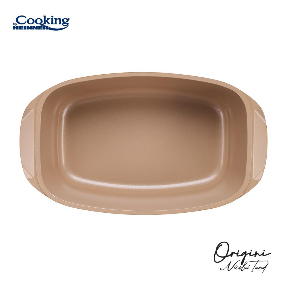 Tava cuptor Cooking by Heinner - Origini Chef Nicolai Tand, aluminiu turnat, invelis ceramic, 39 x 22.5 x 11 cm, 5.3 L