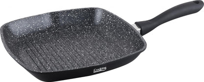 Tigaie grill aluminiu, 28 x 4.5 cm, Dark Line, Cooking By Heinner