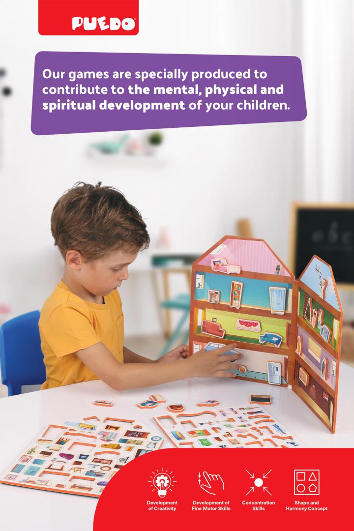 Joc Magnetic Din Spuma Eva, Construieste-Ti Casa, Puedo