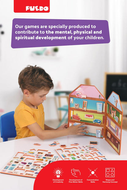 Joc Magnetic Din Spuma Eva, Construieste-Ti Casa, Puedo