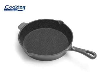 Tigaie Cooking by Heinner Marble Grey, fonta emailata, 26x5 cm