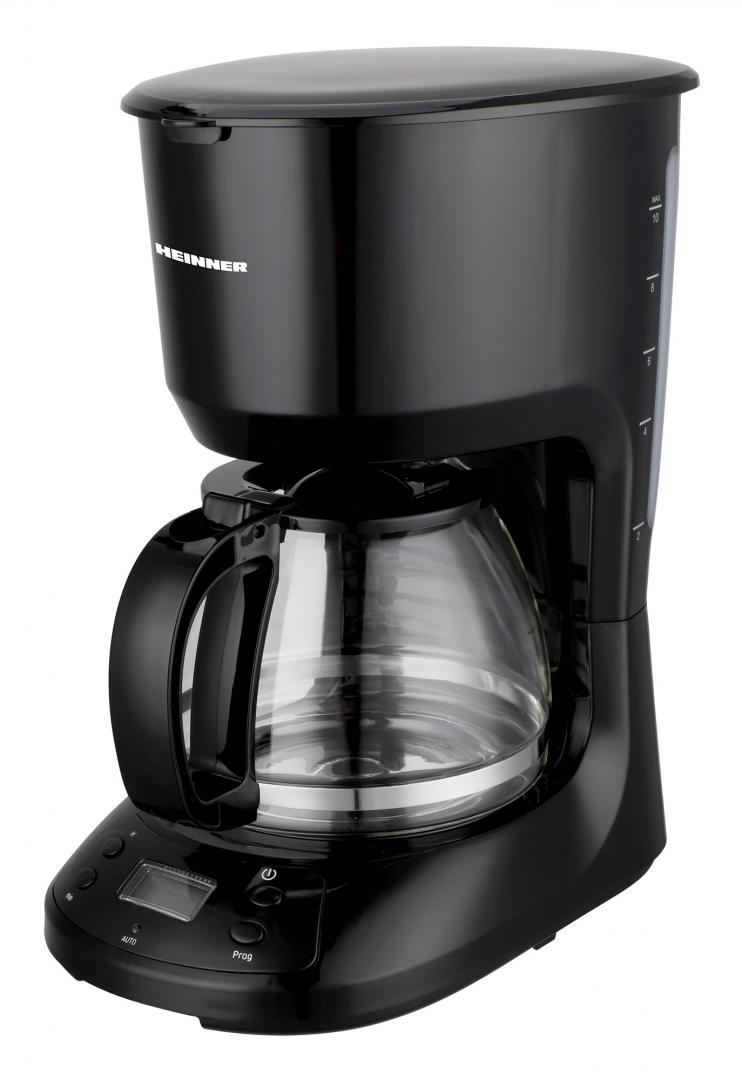 Cafetierea digitala Heinner Black Chatt HCM-D750GCBK, LCD, 1.25L, filtru si portfiltru detasabil, filtru din nailon, functie anti-scurgere, oprire automata, functie de mentinere la cald, 750W, negru