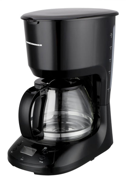 Cafetierea digitala Heinner Black Chatt HCM-D750GCBK, LCD, 1.25L, filtru si portfiltru detasabil, filtru din nailon, functie anti-scurgere, oprire automata, functie de mentinere la cald, 750W, negru