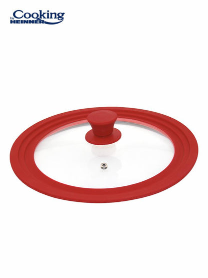 Capac Sticla Cu Margine Din Silicon Ajustabila Pe 3 Dimensiuni 22/24/26 Cm, Cooking By Heinner