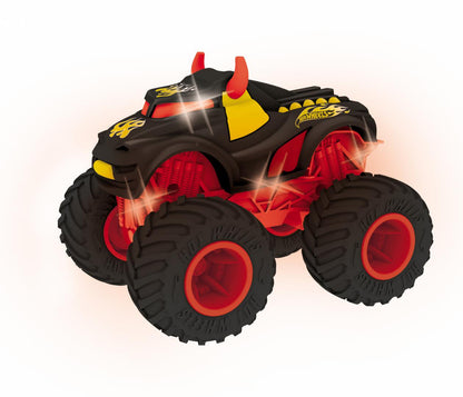 MASINA CU LUMINI SI SUNETE, REV TREDZ ROSU, HOT WHEELS