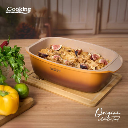 Tava cuptor Cooking by Heinner - Origini Chef Nicolai Tand, aluminiu turnat, invelis ceramic, 39 x 22.5 x 11 cm, 5.3 L