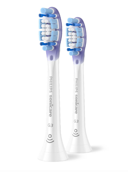 Rezerve Philips Sonicare Gum Care HX9052/87, pachet de 2 capete de periere, Standard, click-on, sincronizarea modurilor BrushSync, Alb