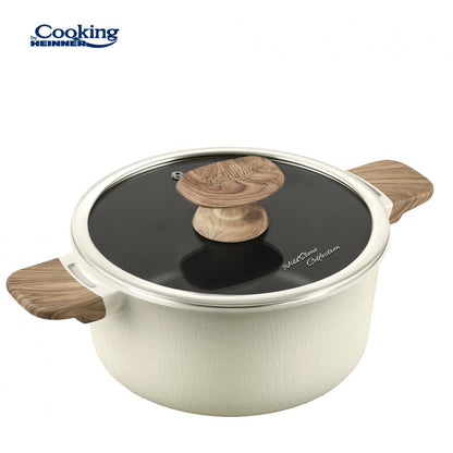 Cratita 2.5L cu capac Cooking by Heinner Wild Stone, aluminiu, 20x9.5cm