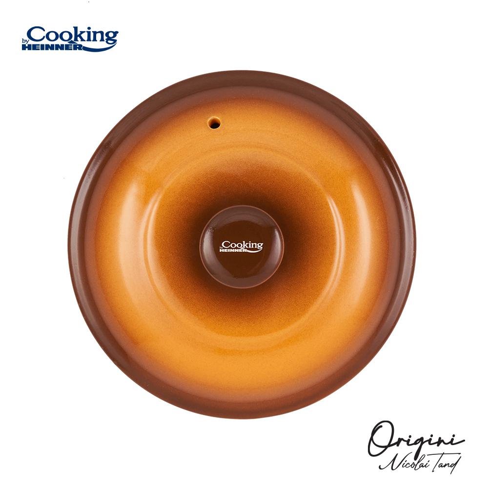 Oala ceramica cu capac Cooking by Heinner - Origini Chef Nicolai Tand, 14.5 x 16 cm, 3 L