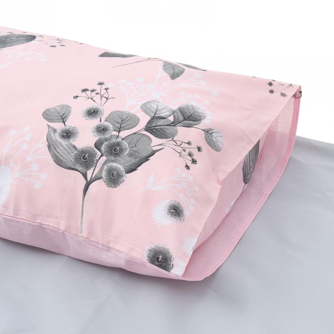 Set lenjerie dubla de pat Heinner, 200 x 220 cm, bumbac, 132 TC, 4 piese, model Amelia