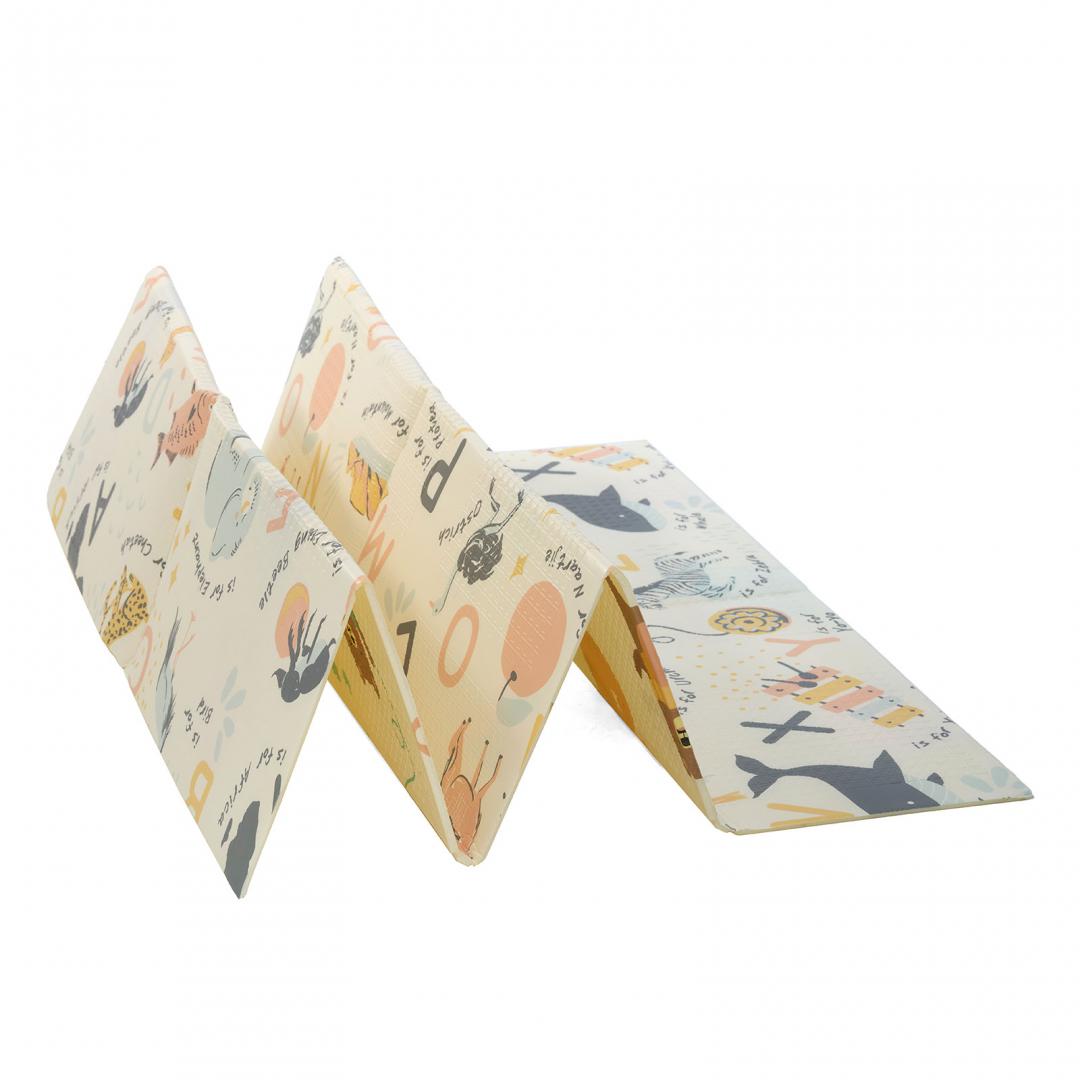 Covor De Joaca Pentru Copii U-Grow, Din Spuma, Pliabil, 2 Fete, Impermeabil, Izolant, Alfabet