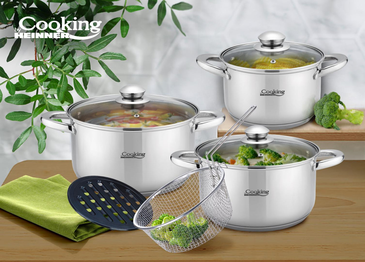 Set de oale pentru gatit Cooking by Heinner Victoria, 8 piese, inox