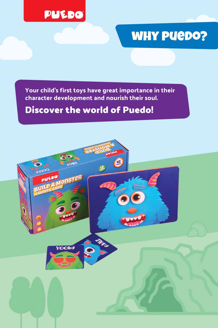 JOC MAGNETIC DIN SPUMA EVA, CREEAZA UN MONSTRU, PUEDO