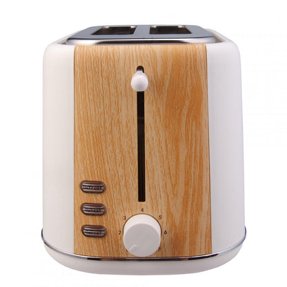 Prajitor de paine Heinner HTP-WH800BB, 800 W, 2 felii, dezghetare, 7 niveluri de rumenire, Alb