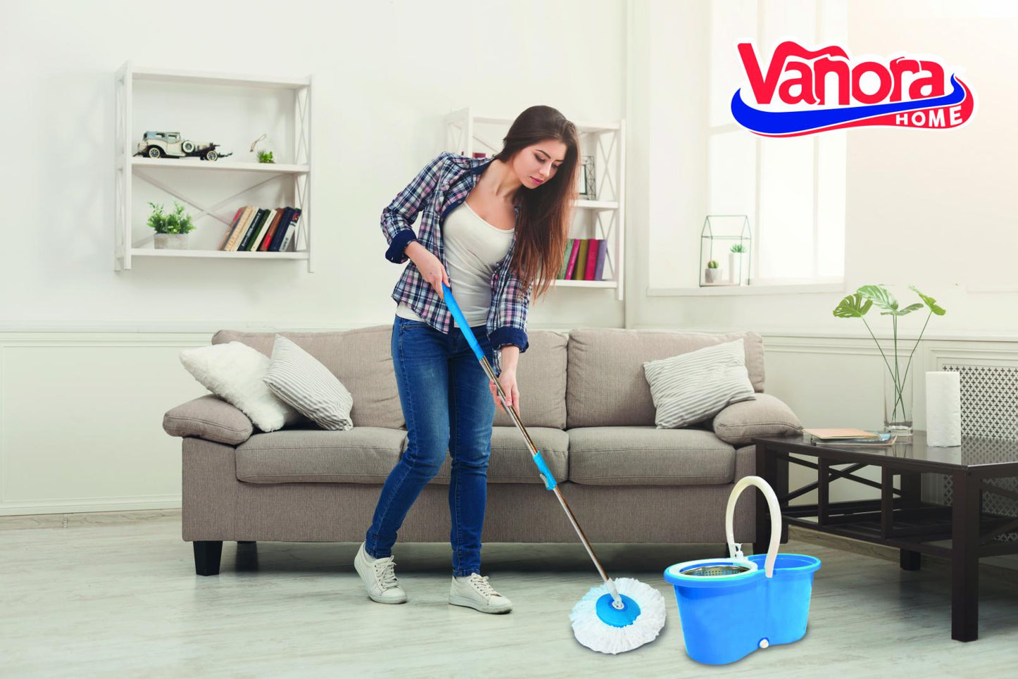 Set curatenie Vanora Super Easy Clean, mop rotativ 360