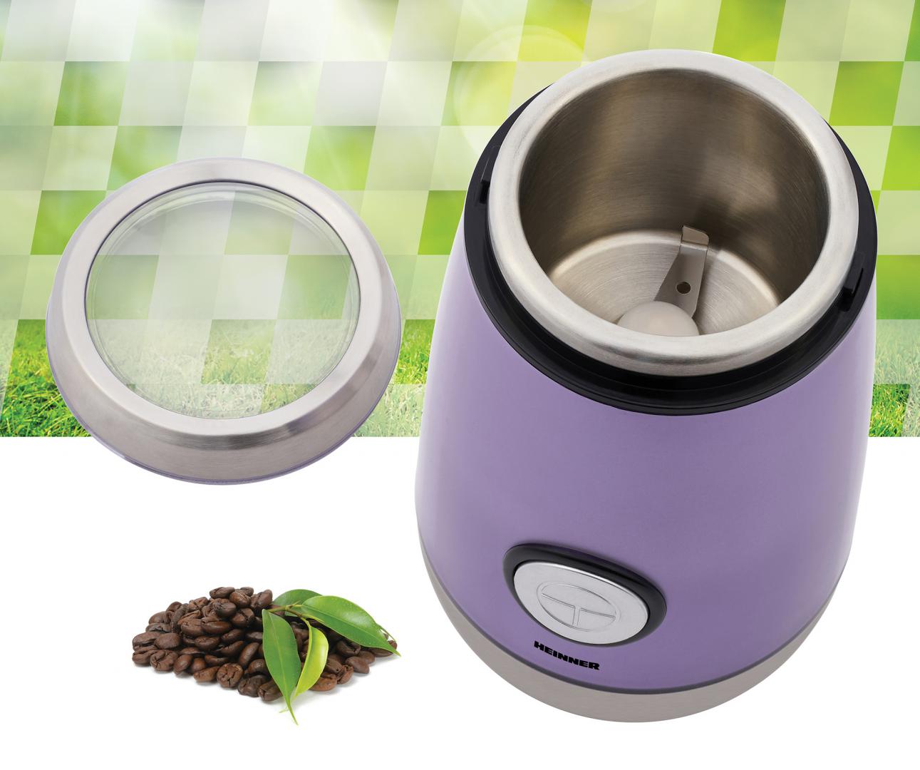 Rasnita de cafea Heinner HCG-150SS, 150 W, 50 g, Inox