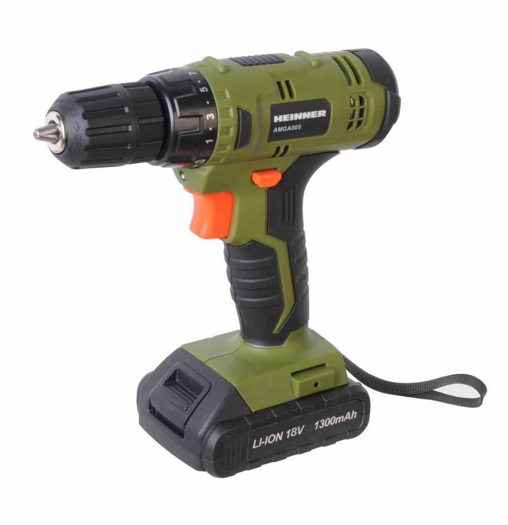 Masina de gaurit si insurubat (bormasina) pe acumulator Heinner AMGA009, 18 V, 650 RPM, 28 Nm, 10 mm mandrina rapida