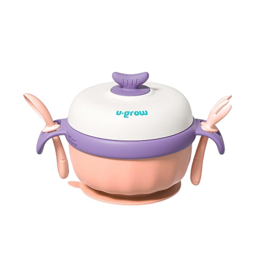 Bol Termic , Lingurita Si Furculita , Baza Antialunecare, U-Grow