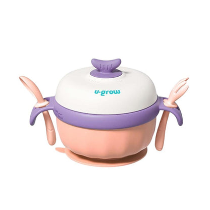 Bol Termic , Lingurita Si Furculita , Baza Antialunecare, U-Grow