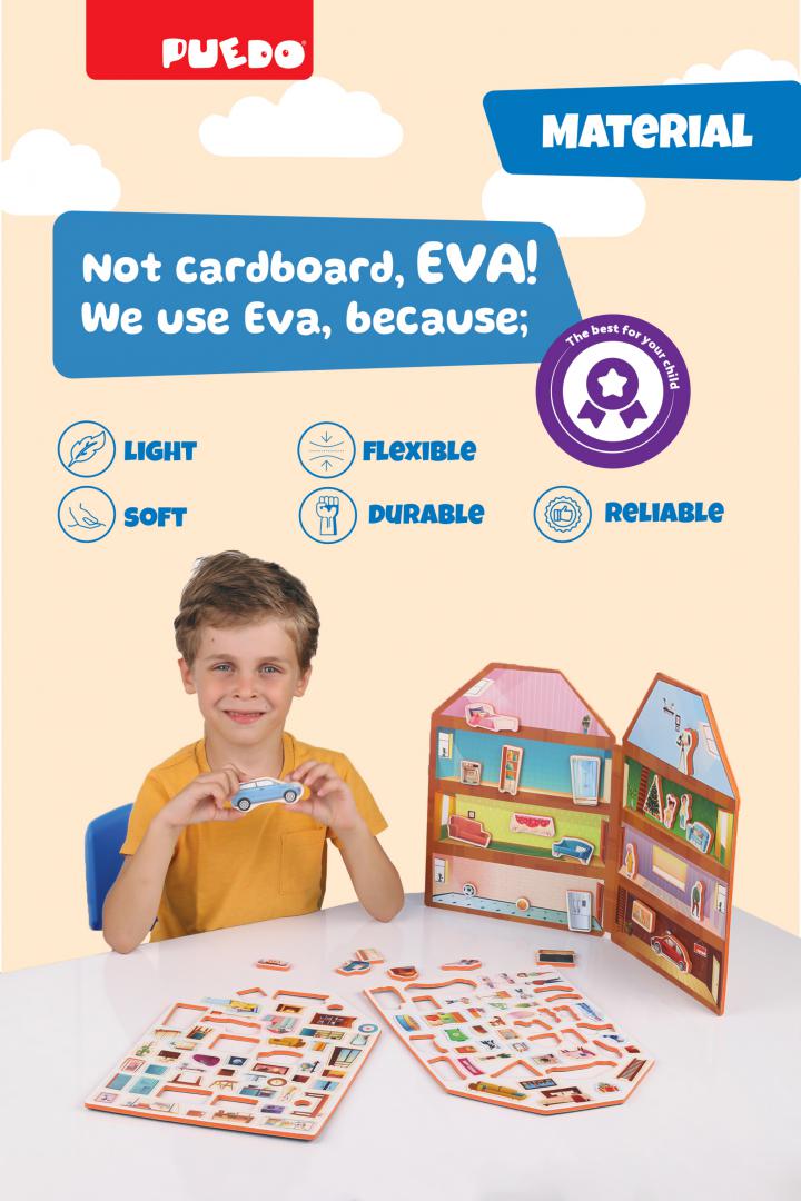Joc Magnetic Din Spuma Eva, Construieste-Ti Casa, Puedo