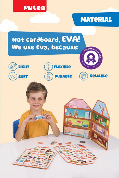 Joc Magnetic Din Spuma Eva, Construieste-Ti Casa, Puedo