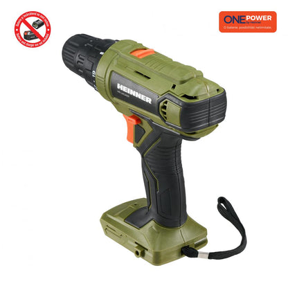 Cod produs: HR-LMGA001 Masina de gaurit si insurubat (bormasina) pe acumulator Heinner HR-LMGA001, 18 V, 1100 RPM, 35 Nm, 10 mm mandrina, tehnologie OnePower, fara acumulator/incarcator