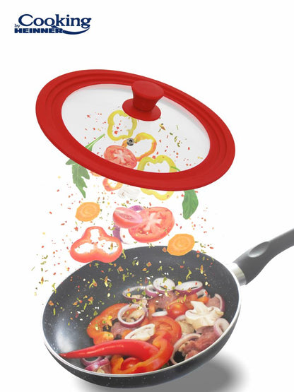 Capac Sticla Cu Margine Din Silicon Ajustabila Pe 3 Dimensiuni 28/30/32 Cm, Cooking By Heinner