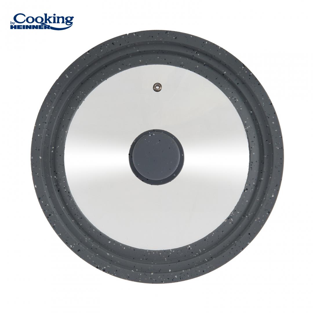 Capac Sticla Cu Margine Din Silicon Ajustabila Pe 3 Dimensiuni 28/30/32 Cm, Cooking By Heinner