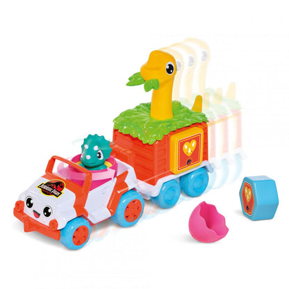 Vehicul De Salvare Cu Remorca Colorata, Dino, Jurassic World, Tomy