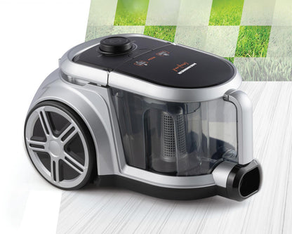 Aspirator fara sac Heinner HVC-M800GREY, sistem ciclonic cu filtru HEPA 12, perie ECO, 800W, putere de absorbtie: 160W, tub telescopic din metal, Gri