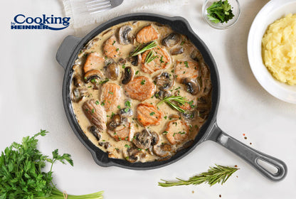 Tigaie Cooking by Heinner Marble Grey, fonta emailata, 26x5 cm