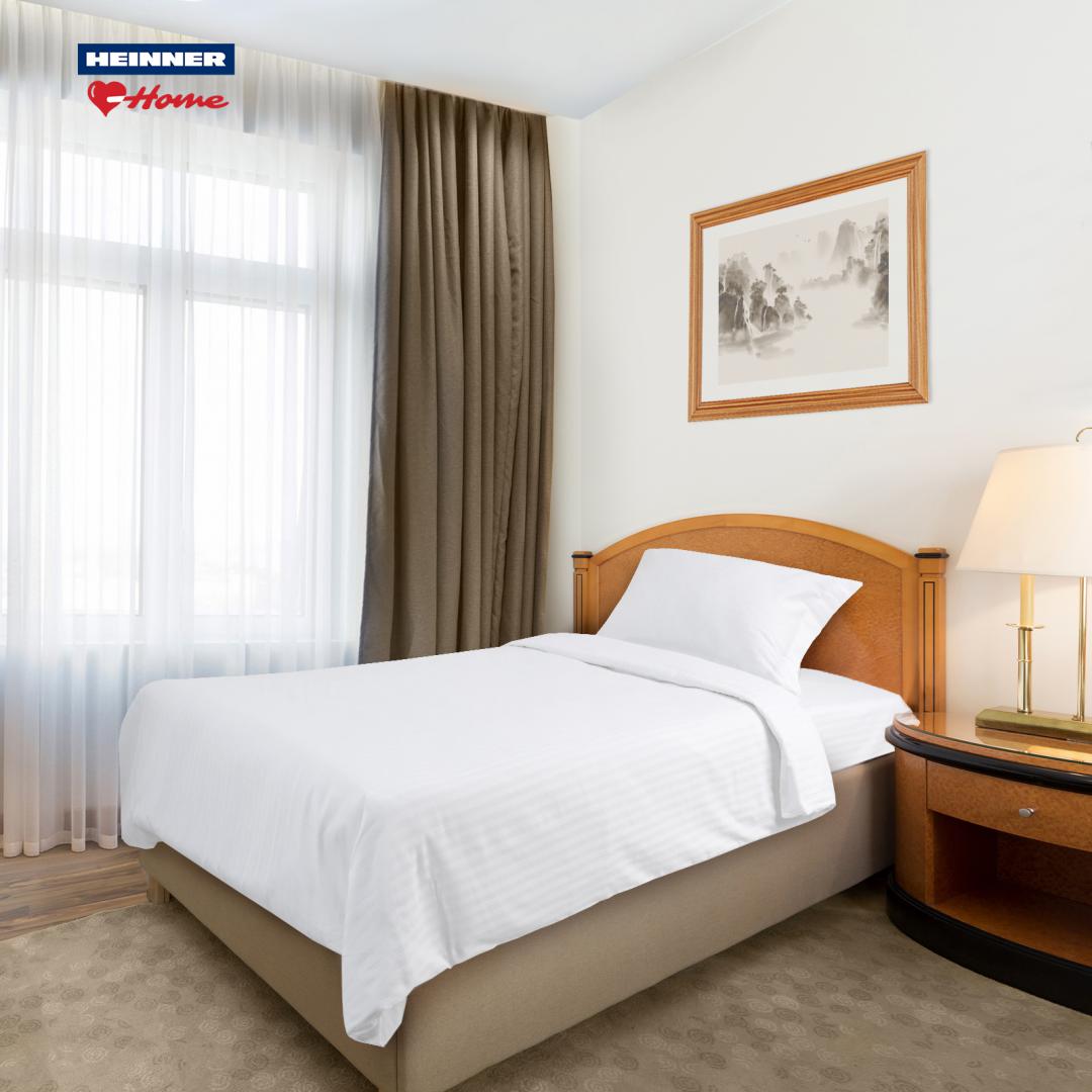 Lenjerie hoteliera single, damasc cu dunga 3 cm, 3 piese, 160 x 220 cm, DeLuxe