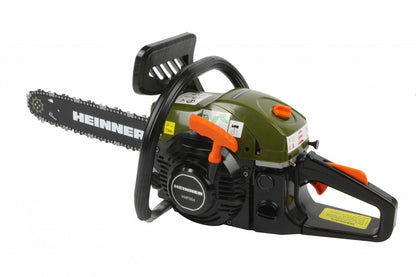 Drujba (motofierastrau) cu lant pe benzina Heinner VMF004, 2.4 CP, 45 CC, 1800 W, 40 cm lungime lama, easy start, 0.56 l benzina