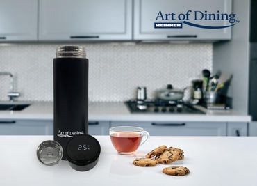 Termos Inox 450 Ml,Indicator Led Temperatura, Art Of Dining By Heinner(Mix 3 Colori In Bax)