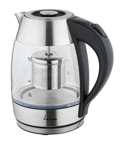 Fierbator electric cu filtru ceai Fram FEK-MTF2200G , 1850-2200w, 1.8l, filtru detasabil, Gri