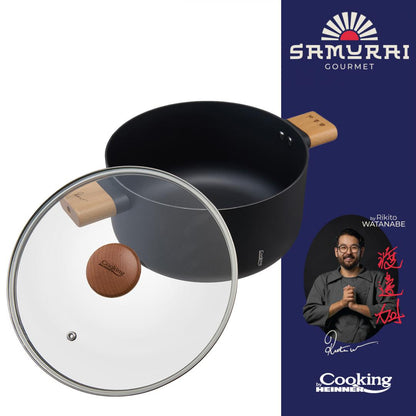 Oala 7.8L cu capac Cooking by Heinner - Samurai Gourmet by Rikito Watanabe, invelis ceramic, inductie
