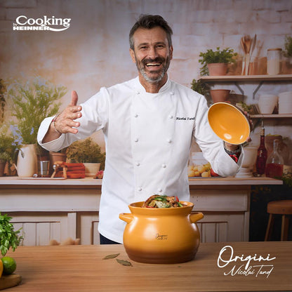 Oala 6L ceramica cu capac Cooking by Heinner - Origini Chef Nicolai Tand, 19 x 19.5 cm