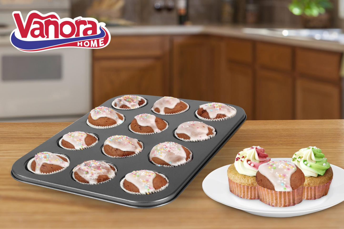 Tava pentru briose, Vanora, 12 forme