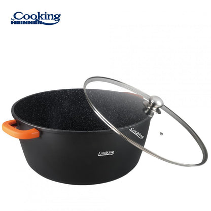 Semioala Aluminiu+Capac ,23L,Dark Line, Cooking By Heinner