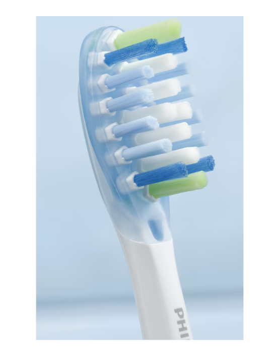 Rezerve Philips Sonicare Plaque Defence HX9042/87, pachet de 2 capete de periere, Standard, click-on, sincronizarea modurilor BrushSync, Alb