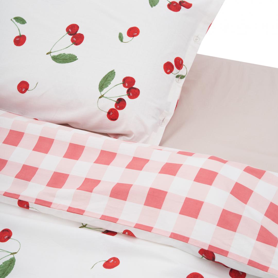 Set De Pat Single Bumbac Cherry