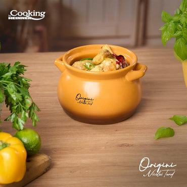 Oala 2L ceramica cu capac Cooking by Heinner - Origini Chef Nicolai Tand, 12 x 11 cm