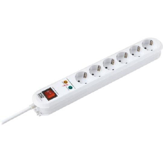 Prelungitor Bachmann, 6 Prize, Impamantare, Protectie Supratensiune (6.5Ka/16A/), Protectie Copii, Intrerupator, 1.5 Metri,