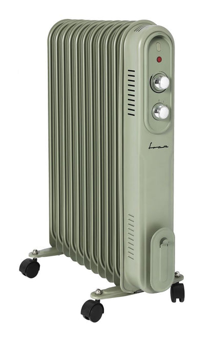 Calorifer electric cu ulei Fram FOH-YR11GR, 11 elementi, 2500 W, 3 setari de temperatura, Termostat ajustabil, Protectie supraincalzire, Verde