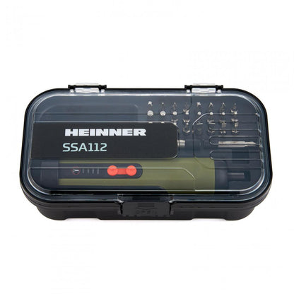 Surubelnita pe acumulator Heinner SSA112, 4 V, 250 RPM, 3 Nm, cablu USB, 25 biti 25 mm, 2 x prelungitor biti