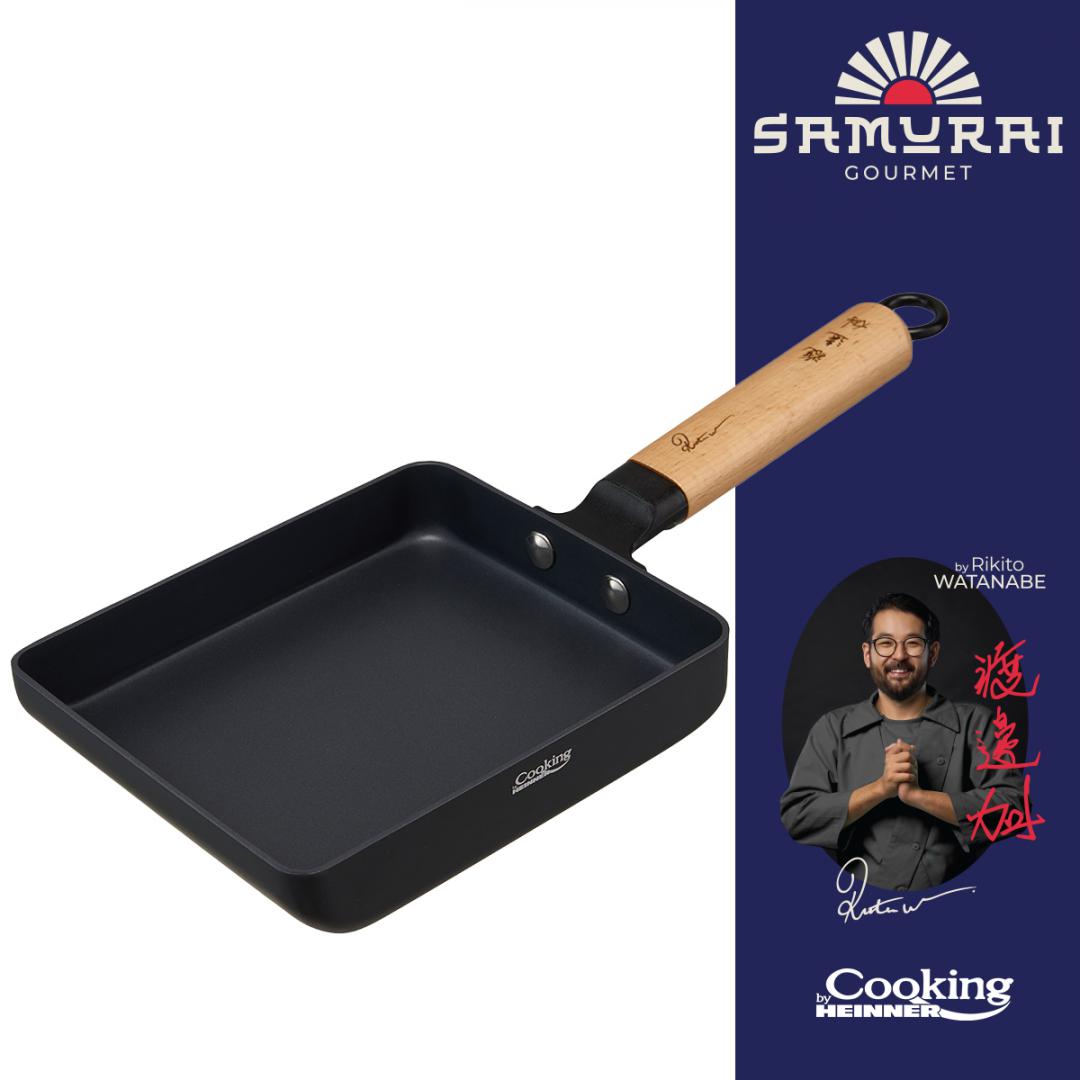 Tigaie jade Cooking by Heinner - Samurai Gourmet by Rikito Watanabe, invelis ceramic, inductie, 18 x 15 x 3.4 cm