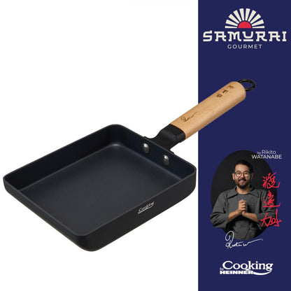 Tigaie jade Cooking by Heinner - Samurai Gourmet by Rikito Watanabe, invelis ceramic, inductie, 18 x 15 x 3.4 cm