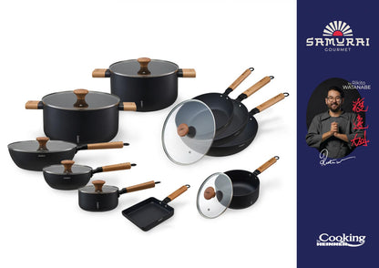 Oala 7.8L cu capac Cooking by Heinner - Samurai Gourmet by Rikito Watanabe, invelis ceramic, inductie