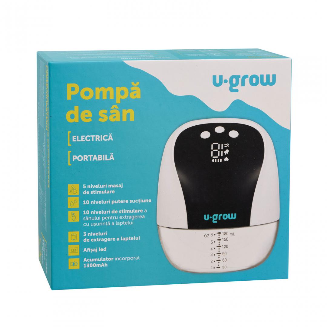 Pompa De San Electrica Si Portabila,10 Niveluri De Extragere, 5 Niveluri De Masaj, Display Led, Functie De Memorie, Capacitate 180Ml, U-Grow