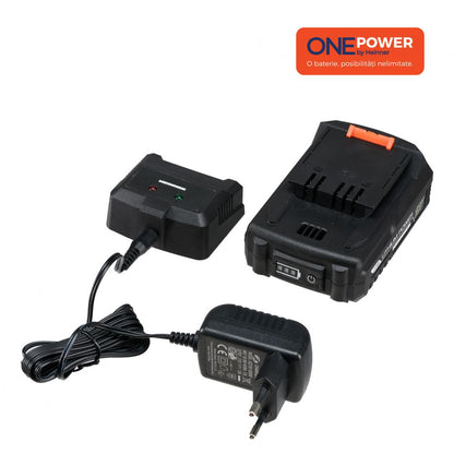 Set acumulator si incarcator Heinner HR-LPBI001, 18 V, 2 Ah, tehnologie OnePower